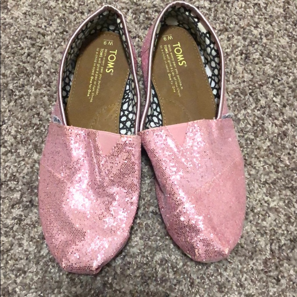 Pink Sparkly Toms